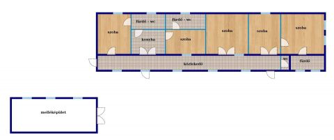 Eladó Ház 6344 Hajós Belvárosban 400m2 épület, halastóval