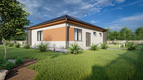 Eladó Ház 6000 Kecskemét Új építésű nappali + 2 szobás családi ház, kertvárosi övezetben ( +1 szoba kialakítható )