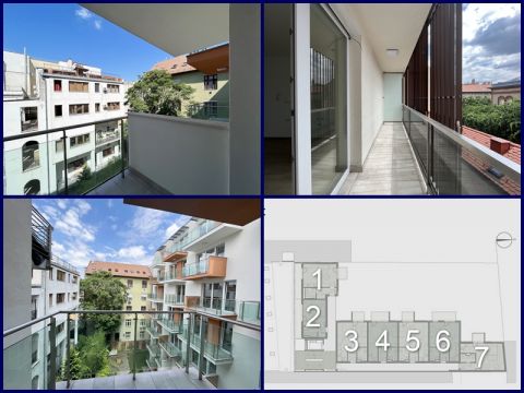 Eladó Lakás 1085 Budapest 8. kerület , Palotanegyedben AA++ épületben teljes V. emelet, 7 erkélyes lakás eladó
