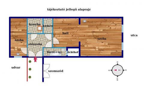 Eladó Lakás 1076 Budapest 7. kerület Garay térnél, szép saroképületben eladó egy napos, 71 nm-es jó adottságú lakás