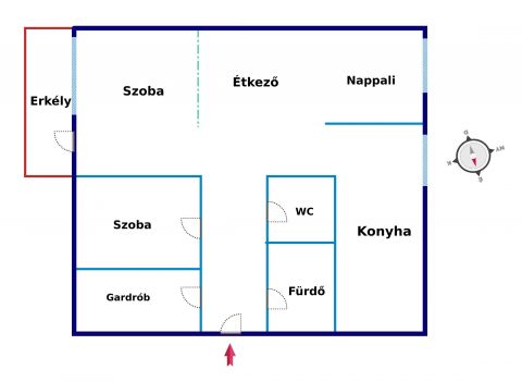 Eladó Lakás 6000 Kecskemét Kecskeméten Petőfi Sándor utcán belsőépítész által kialakított 65m2-es, erkélyes lakás eladó