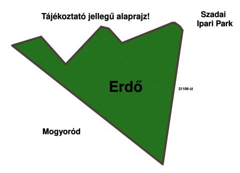 Eladó Telek 2111 Szada Erdő az Ipari Park közelében a főút mellett!