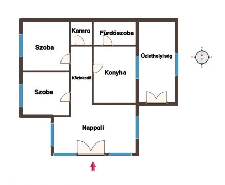 Eladó Ház 2750 Nagykőrös  Belváros közelében 2 szoba, nappalis Családi ház