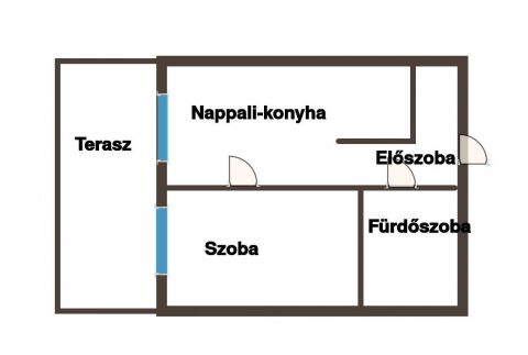 Eladó Lakás 1089 Budapest 8. kerület Nagy teraszos lakás 2007- es építésű házban