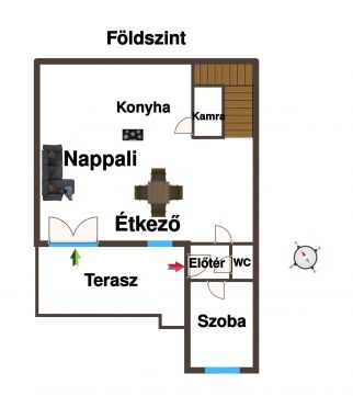 Eladó Lakás 6100 Kiskunfélegyháza Modern elrendezésű, 3 szobás, padlófűtéses sorházi lakás