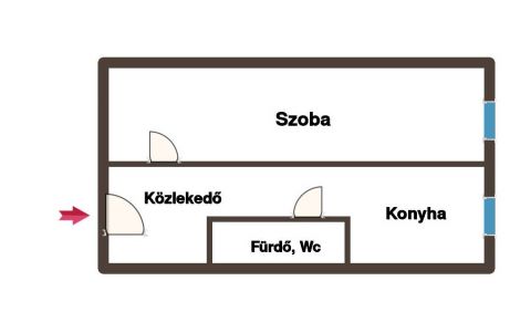 Eladó Lakás 6000 Kecskemét Egyszobás felújított lakás Kecskemét belvárosának szélén