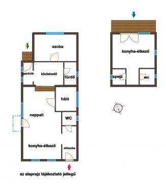 Eladó Ház 6044 Kecskemét Úrihegyben csendes övezetben nappali plusz 2 szobás ház 