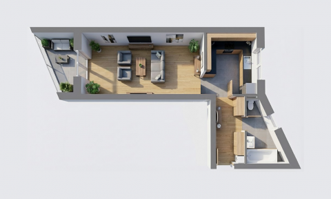 Eladó Lakás 6000 Kecskemét Egyszobás, újépítésű lakás Kecskemét belváros 