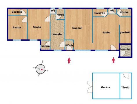 Eladó Ház 6000 Kecskemét Kecskemét belvárosában családi ház eladó!