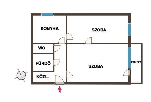 Eladó Lakás 6400 Kiskunhalas , Erkélyes 2 szobás lakás eladó - lift, szigetelt társasház