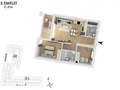 Eladó Lakás 1138 Budapest 13. kerület Lakópark a Duna partján: Otthonod a vízparti életstílus közepén!