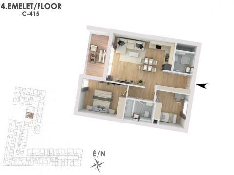 Eladó Lakás 1138 Budapest 13. kerület Lakópark a Duna partján: Otthonod a vízparti életstílus közepén!