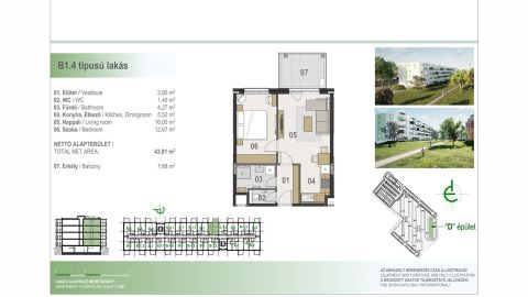 Eladó Lakás 4030 Debrecen , MODERN, FIATALOS ÚJ LAKÁSOK