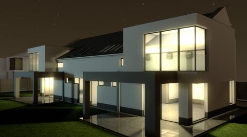 Eladó Ház 2049 Diósd , Újépítésű modern ikerházfél garázzsal Diósd központi részén