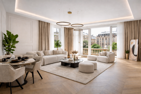 Eladó Lakás 1052 Budapest 5. kerület , Magasemeleti, 2 erkélyes lakás a Petőfi Sándor utcában