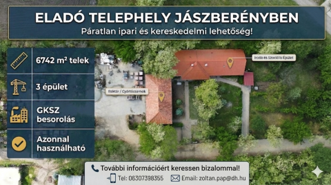Eladó Ipari 5100 Jászberény , Szelei út ipari övezet