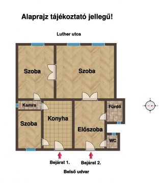 Eladó Lakás 1087 Budapest 8. kerület Erkel színház közelében - jó befektetés- önálló HRSZ!