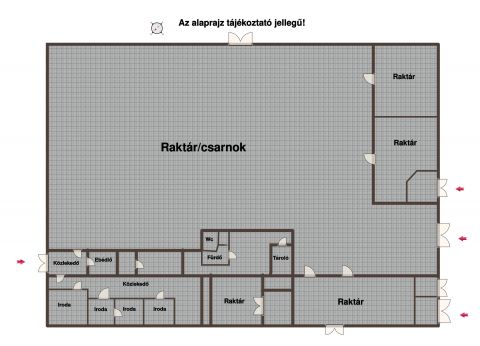 Eladó Ipari 2600 Vác Sokoldalúan hasznosítható ipari raktár irodákkal