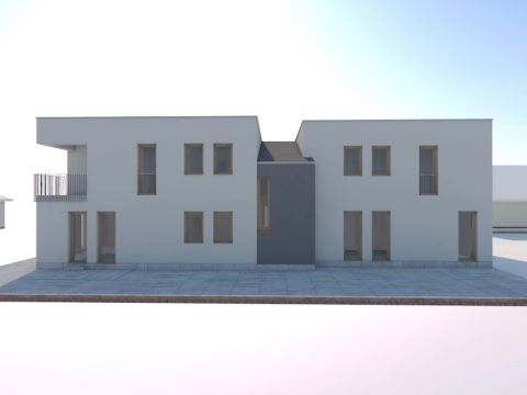 Eladó Lakás 2200 Monor , Újépítésű társasházi fsz.-i lakás, kerttel Monoron